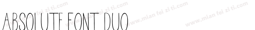 Absolute Font Duo字体转换